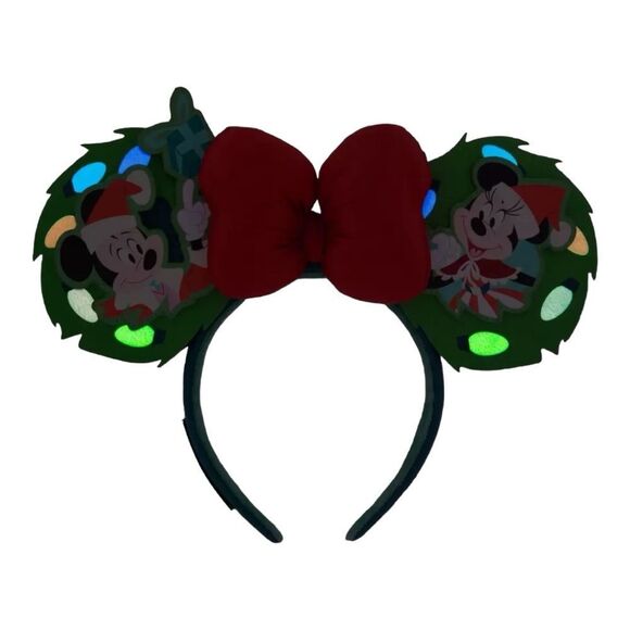 ❤️?❤️ LOUNGEFLY Disney 2023 Christmas Mini Backpack & Ears Bundle Glow in Dark main image 4
